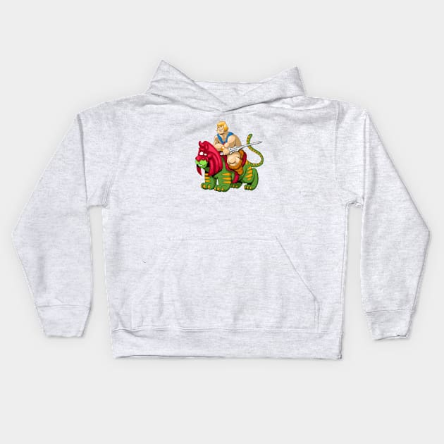 cute he-man Kids Hoodie by nedesem